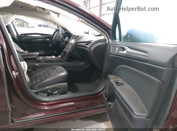3FA6P0LU0JR253086 2018 FORD FUSION HYBRID Burgundy წინა სალონის ხედი