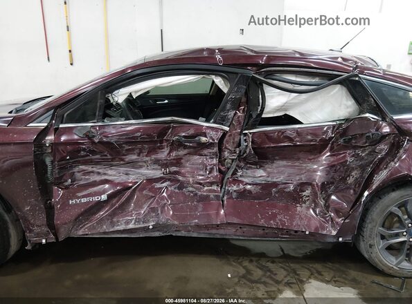 3FA6P0LU0JR253086 2018 FORD FUSION HYBRID Burgundy სალონის 360-გრადუსიანი ხედი