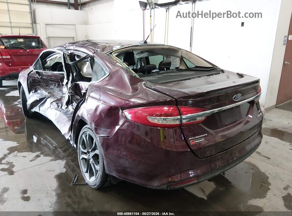 3FA6P0LU0JR253086 2018 FORD FUSION HYBRID Burgundy უკანა მარცხენა