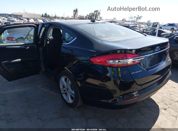 3FA6P0LU0JR254108 2018 FORD FUSION HYBRID Black Задня ліва чверть