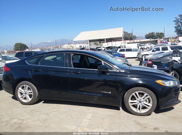 3FA6P0LU0JR254108 2018 FORD FUSION HYBRID Black Вид задньої частини салону