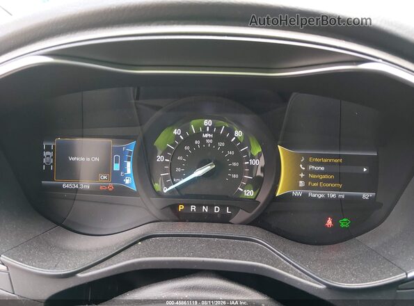 3FA6P0LU0KR100421 2019 FORD FUSION HYBRID Black Հետևի նստատեղերի տեսք