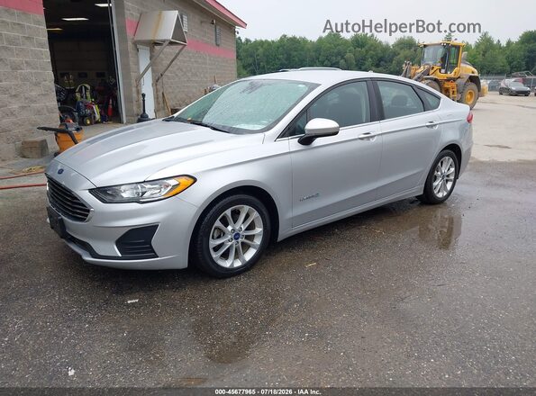 3FA6P0LU0KR211485 2019 FORD FUSION HYBRID Silver Առջևի ձախ երեք քառորդ տեսարան