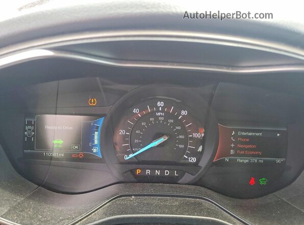 3FA6P0LU0KR240601 2019 FORD FUSION Красный Вид щитка приборов