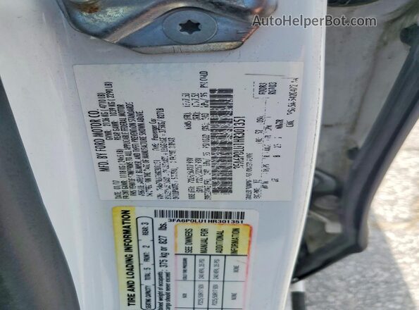 3FA6P0LU1HR301351 2017 FORD FUSION Белый Вид подкапотного пространства