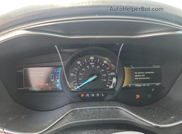 3FA6P0LU1HR359542 2017 FORD FUSION White Widok zestawu wskaźników