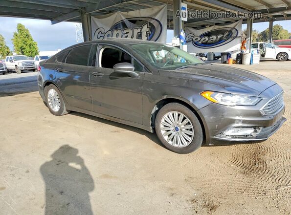 3FA6P0LU1JR128517 2018 FORD FUSION Gray Front right