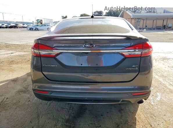 3FA6P0LU1JR128517 2018 FORD FUSION Gray Rear view