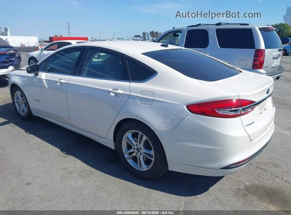 3FA6P0LU1JR140781 2018 FORD FUSION HYBRID White Задня ліва чверть