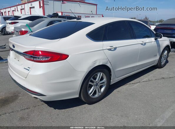3FA6P0LU1JR140781 2018 FORD FUSION HYBRID White Задня права чверть