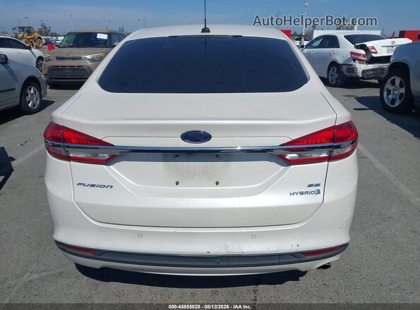 3FA6P0LU1JR140781 2018 FORD FUSION HYBRID White 