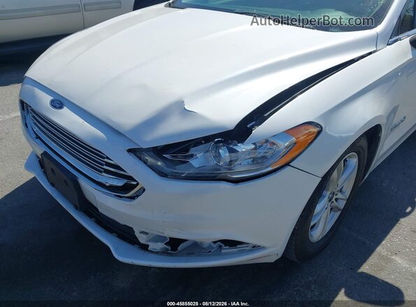 3FA6P0LU1JR140781 2018 FORD FUSION HYBRID White 