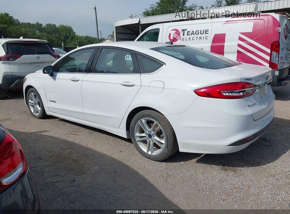 3FA6P0LU1JR209355 2018 FORD FUSION HYBRID White Trasero izquierdo