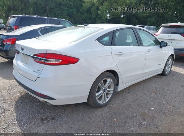 3FA6P0LU1JR209355 2018 FORD FUSION HYBRID White Trasero derecho