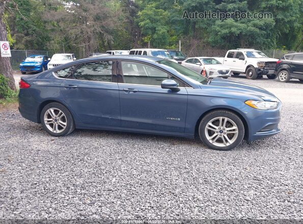 3FA6P0LU1JR261603 2018 FORD FUSION HYBRID Blue 