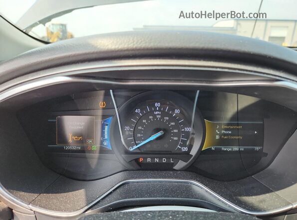 3FA6P0LU1JR286534 2018 FORD FUSION Charcoal Вид щитка приладів