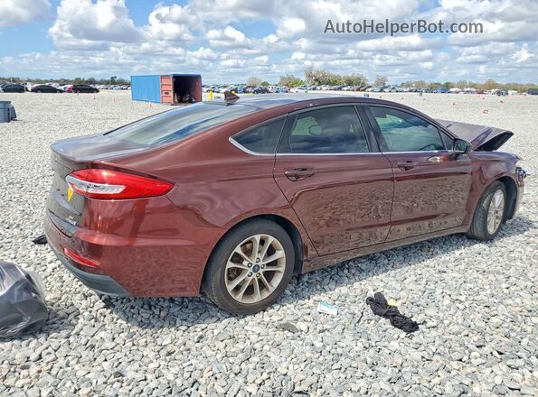 3FA6P0LU1KR100590 2019 FORD FUSION Burgundy Задня права чверть