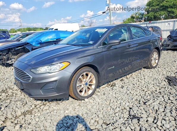 3FA6P0LU1KR146162 2019 FORD FUSION Gray Trasero izquierdo