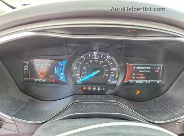 3FA6P0LU1KR147571 2019 FORD FUSION Красный Вид щитка приборов