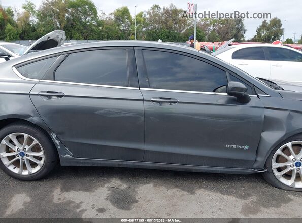 3FA6P0LU1KR200138 2019 FORD FUSION HYBRID Gray Вид задньої частини салону