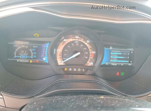 3FA6P0LU1KR226366 2019 FORD FUSION Gray Вид щитка приладів