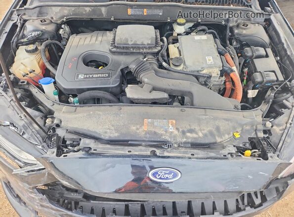 3FA6P0LU2HR310091 2017 FORD FUSION Черный Вид задней части салона