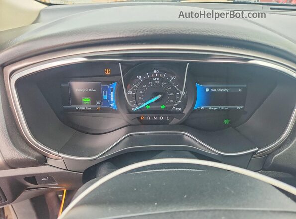 3FA6P0LU2HR310091 2017 FORD FUSION Черный Вид щитка приборов