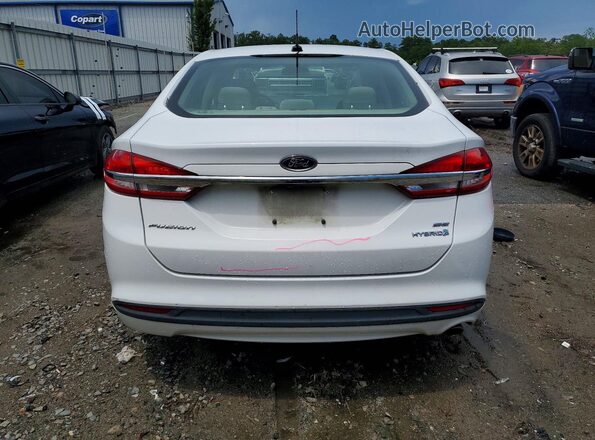 3FA6P0LU2JR172199 2018 FORD FUSION White Вид ззаду