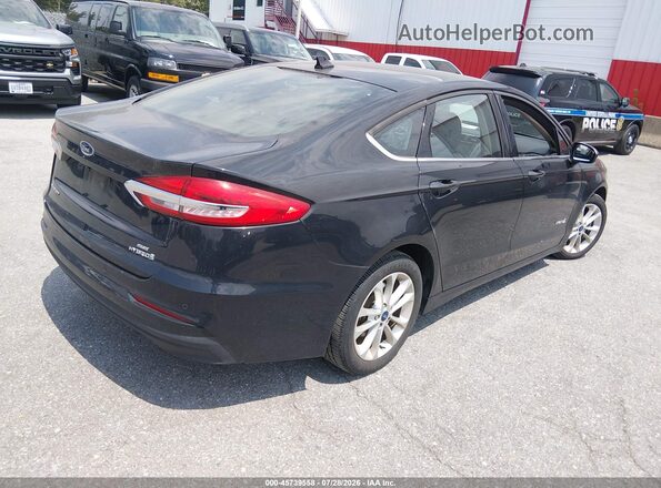 3FA6P0LU2KR100422 2019 FORD FUSION HYBRID Black Trasero derecho