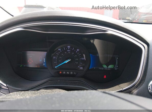 3FA6P0LU2KR100422 2019 FORD FUSION HYBRID Black Vista de los asientos traseros