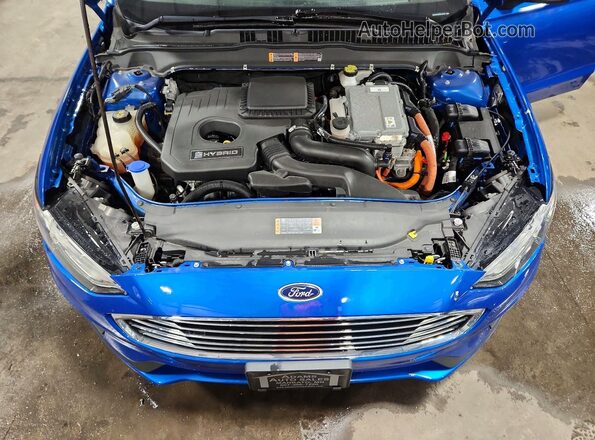 3FA6P0LU2KR125644 2019 FORD FUSION Синий Вид задней части салона