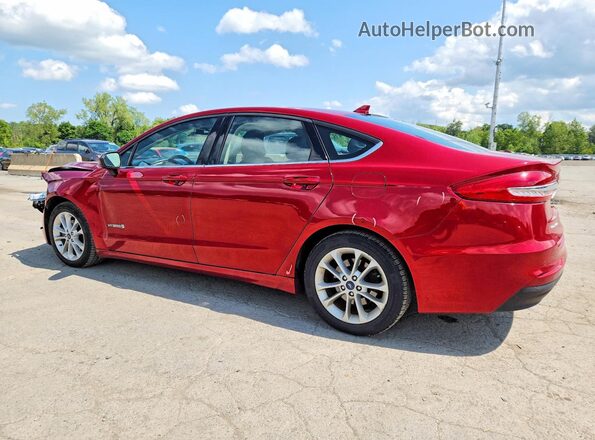3FA6P0LU2KR204196 2019 FORD FUSION Red Trasero izquierdo