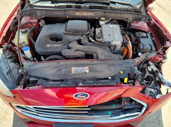 3FA6P0LU2KR204196 2019 FORD FUSION Red Vista interior trasera