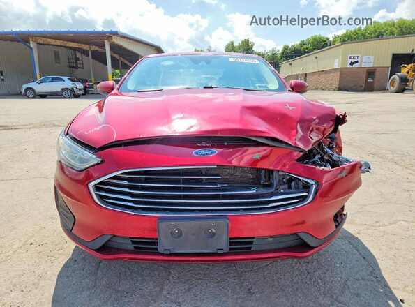 3FA6P0LU2KR204196 2019 FORD FUSION Red Vista frontal