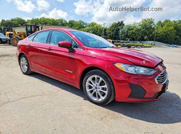 3FA6P0LU2KR204196 2019 FORD FUSION Red Delantero derecho