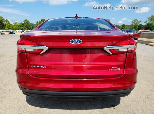 3FA6P0LU2KR204196 2019 FORD FUSION Red Vista trasera