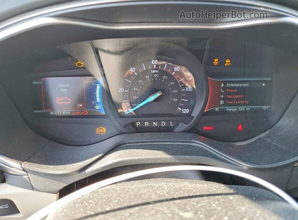 3FA6P0LU2KR204652 2019 FORD FUSION White Vista del cuadro de instrumentos