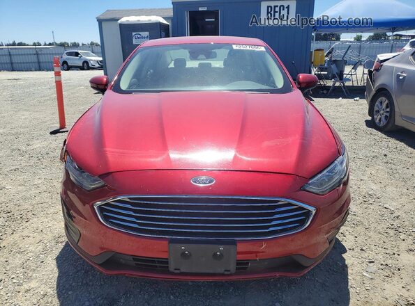 3FA6P0LU2KR220432 2019 FORD FUSION Red წინა ხედი