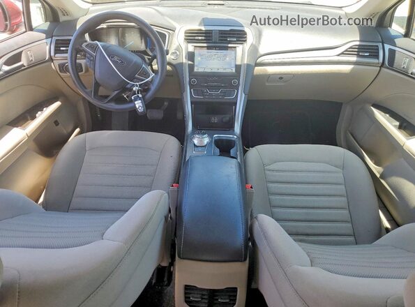3FA6P0LU2KR220432 2019 FORD FUSION Red წინა პანელის ხედი