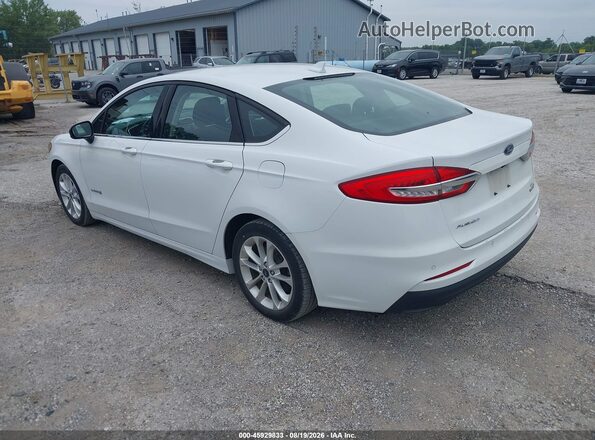 3FA6P0LU2KR274104 2019 FORD FUSION HYBRID White Задня ліва чверть
