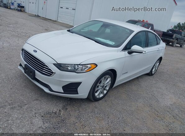 3FA6P0LU2KR274104 2019 FORD FUSION HYBRID White Передня ліва чверть