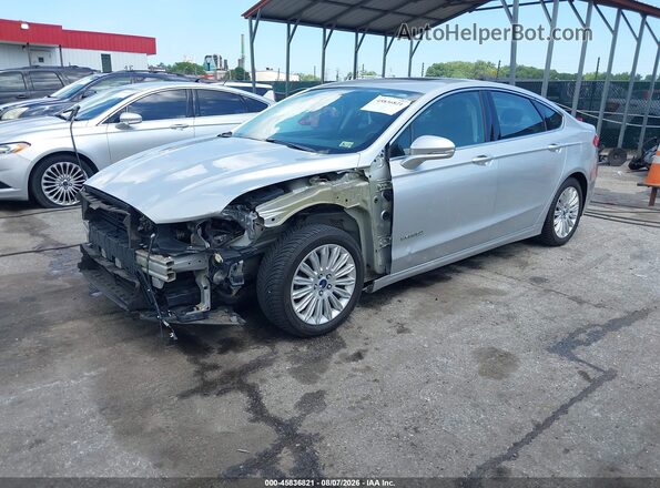 3FA6P0LU3GR338447 2016 FORD FUSION HYBRID Silver Przód lewy
