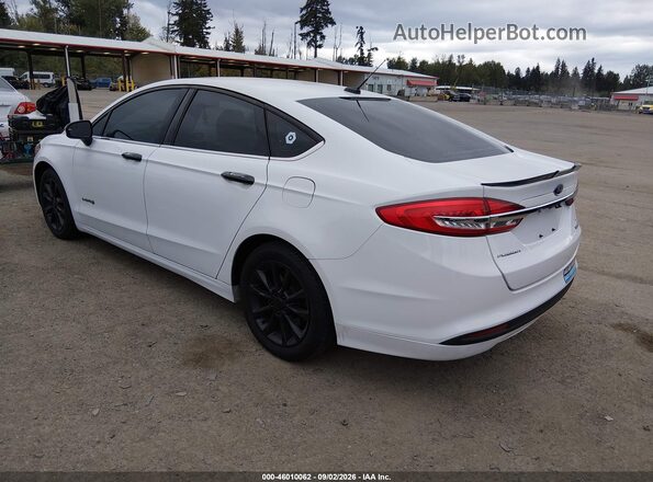 3FA6P0LU3HR230430 2017 FORD FUSION HYBRID White Trasero izquierdo