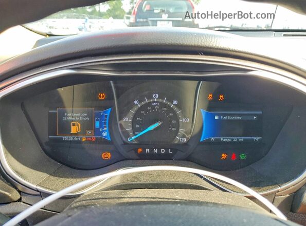3FA6P0LU3HR326994 2017 FORD FUSION Silver Вид щитка приладів
