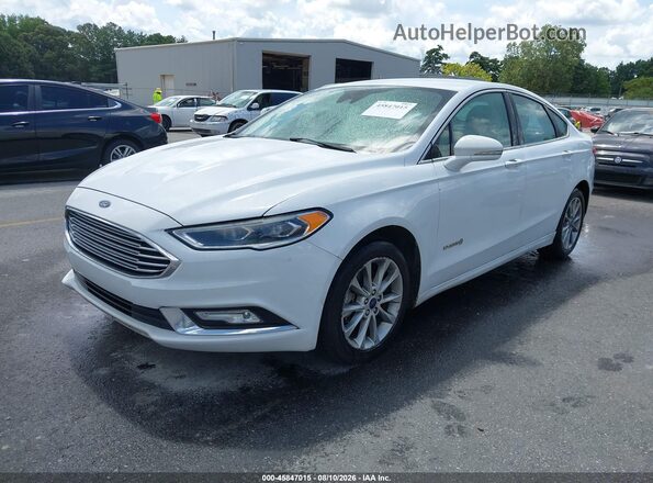 3FA6P0LU3HR359641 2017 FORD FUSION HYBRID White Przód lewy