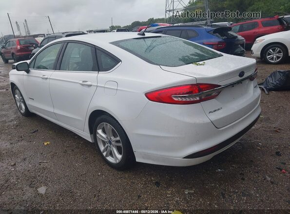 3FA6P0LU3JR147490 2018 FORD FUSION HYBRID White უკანა მარცხენა