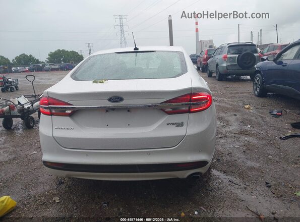 3FA6P0LU3JR147490 2018 FORD FUSION HYBRID White 
