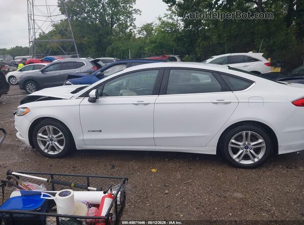 3FA6P0LU3JR147490 2018 FORD FUSION HYBRID White სალონის 360-გრადუსიანი ხედი