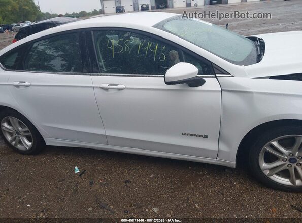 3FA6P0LU3JR147490 2018 FORD FUSION HYBRID White უკანა სალონის ხედი