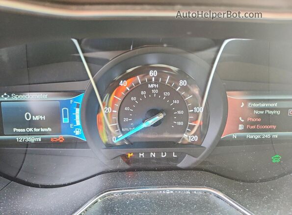 3FA6P0LU3JR197600 2018 FORD FUSION Black Instrument cluster view